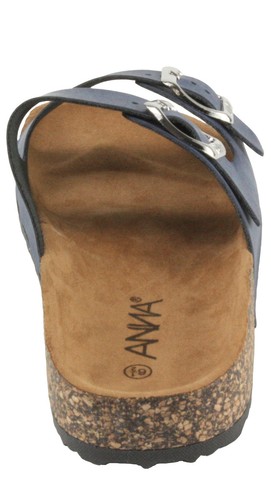 Sandalias planas para mujer ANNA Glory-100 con doble correa puntera abierta - Imagen 14 de 21