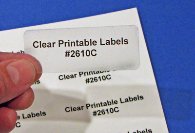 clear labels for printing addresses