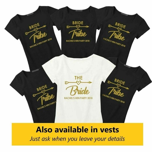 Personalised Bride \u0026 Tribe T-Shirts 