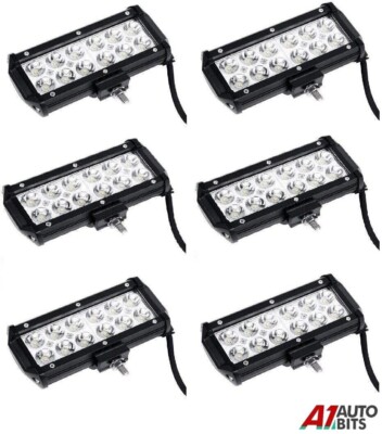 6x 12v 24v Led Work Lamp Spot Light 36w For Offroad Truck Todoterreno Car Atv