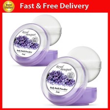 2 Pack Body Bath Powder for Women, 100 Talc-Free, Elegant Royal Bouquet Dusting