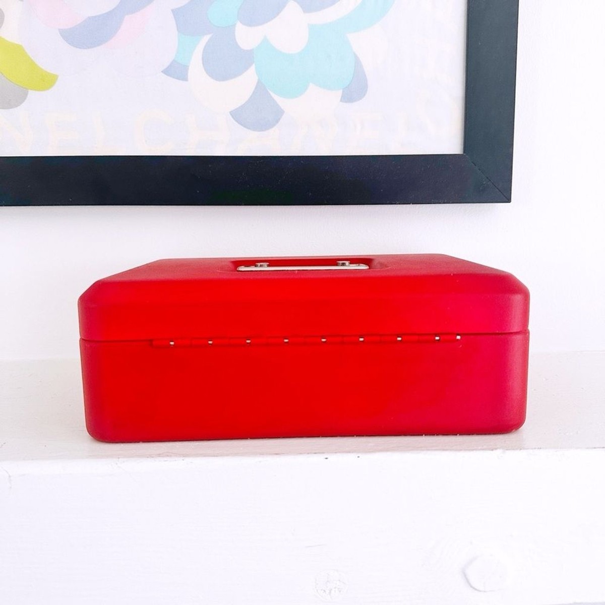 Rare Supreme Red White Box Logo Tool Box Lockbox with Lock & Keys