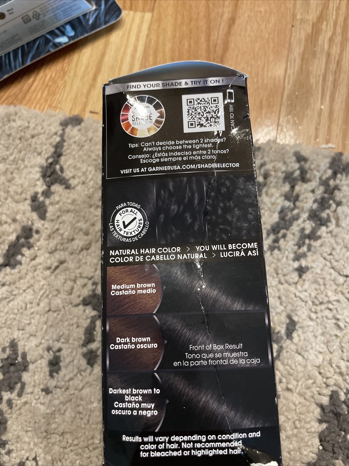 NEW!! Garnier Olia Ammonia Free Permanent Hair Color #2.0 SOFT BLACK