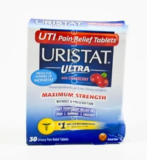 Uristat ULTRA with CRANBERRY maximum strength UTI Pain Relief 30 Tablets 02/2026