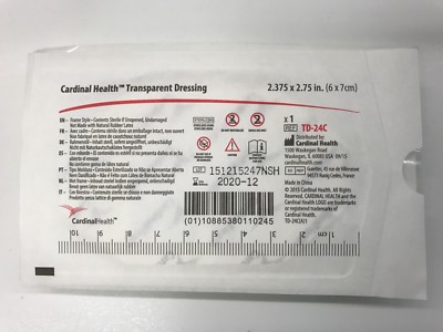 Cardinal Health Transparent Sterile Dressing TD-24C 2.375 x 2.75 in. Lot Of 15