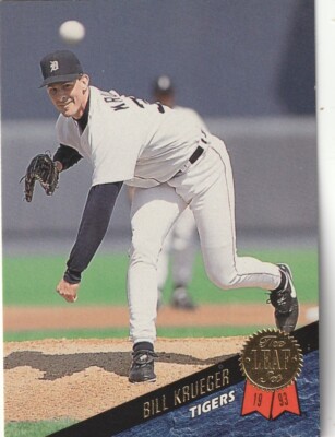 FREE SHIPPING-MINT-1993 Leaf Bill Krueger #348 TIGERS