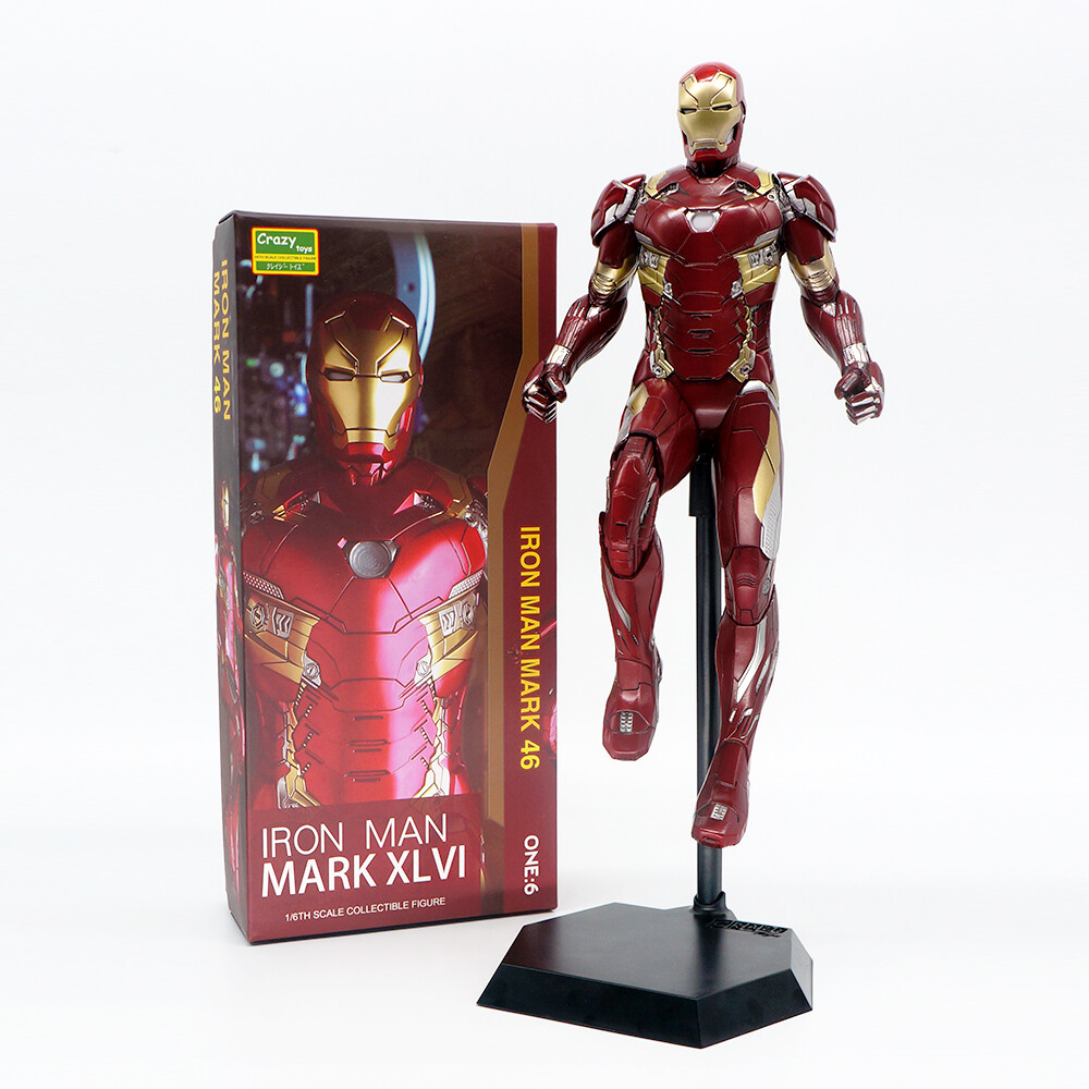 Crazy Toys Iron Man MK46 Stark SuperHero 12'' Action Figure Model