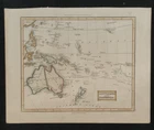 AUSTRALASIA AND POLYNESIA 1850 CA MAP ENGRAVING
