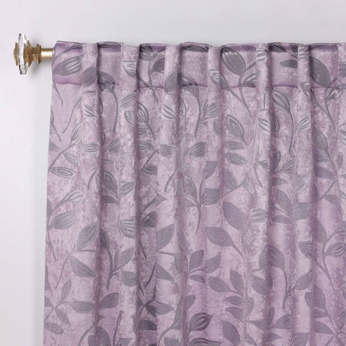 Leaves Washable Room Darkening 52" Back Tabs Blackout Curtains, Set of 2 - Picture 152 of 156