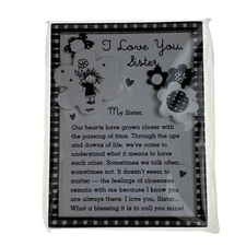 I Love You Sister Magnet Easel Sentimental Message Flowers Blue Mountain Arts