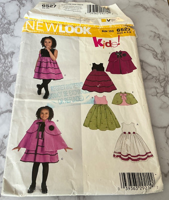 Newlook Schnittmuster 6527 Kinder Alter 3-8 Teile Schnitt Cape Teile 9, 10 & 11