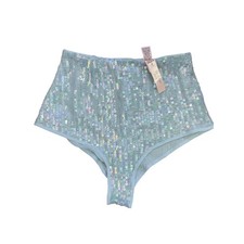 Victorias Secret Blue Iridescent Sequin High Waist Cheeky Panty S NWT