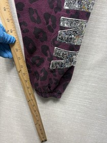 Victoria&rsquo;s Secret Pink Maroon And Black Leopard Print Hoodie And Matching Jogger