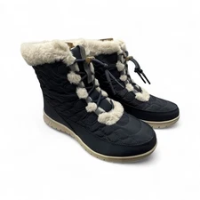 Ryka Women's Snow Bound Ankle Boot Fur Size 8 Black New NIB