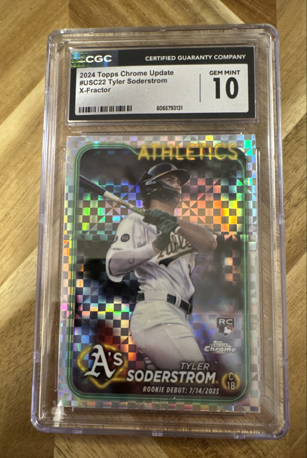 2024 Topps Chrome Update Series - Tyler Soderstrom #USC22 X-Fractor (RC)