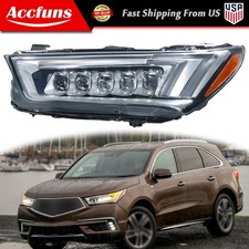 Headlight Assembly Led For Acura Mdx 2017 2018 2019 2020 Clear Driverleft Side