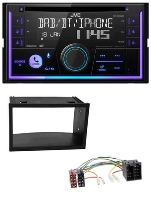 JVC MP3 USB 2DIN DAB Bluetooth CD Autoradio für VW Golf 4 Polo T4 Fox Passat ISO - Bild 1 von 4