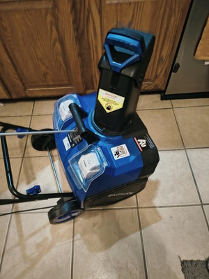 #ad Snow Joe 18 In 48V Cordless Snow Blower 24V X2 SB18 GO Dual Battery LED Blue $189.89