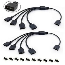 ARGB Splitter Cable Female to Female 5V 3 Pin Addressable RGB Splitter 1-to-4