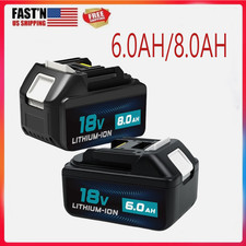 6.0/8.0Ah 18V For Makita LXT Lithium-Ion BL1830 BL1850 BL1860 Tool Battery