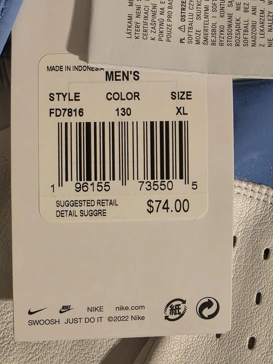 Guantes de bateo de béisbol Nike X-Large Alpha Elite blanco azul FD7816-130 NUEVOS CON ETIQUETAS $74