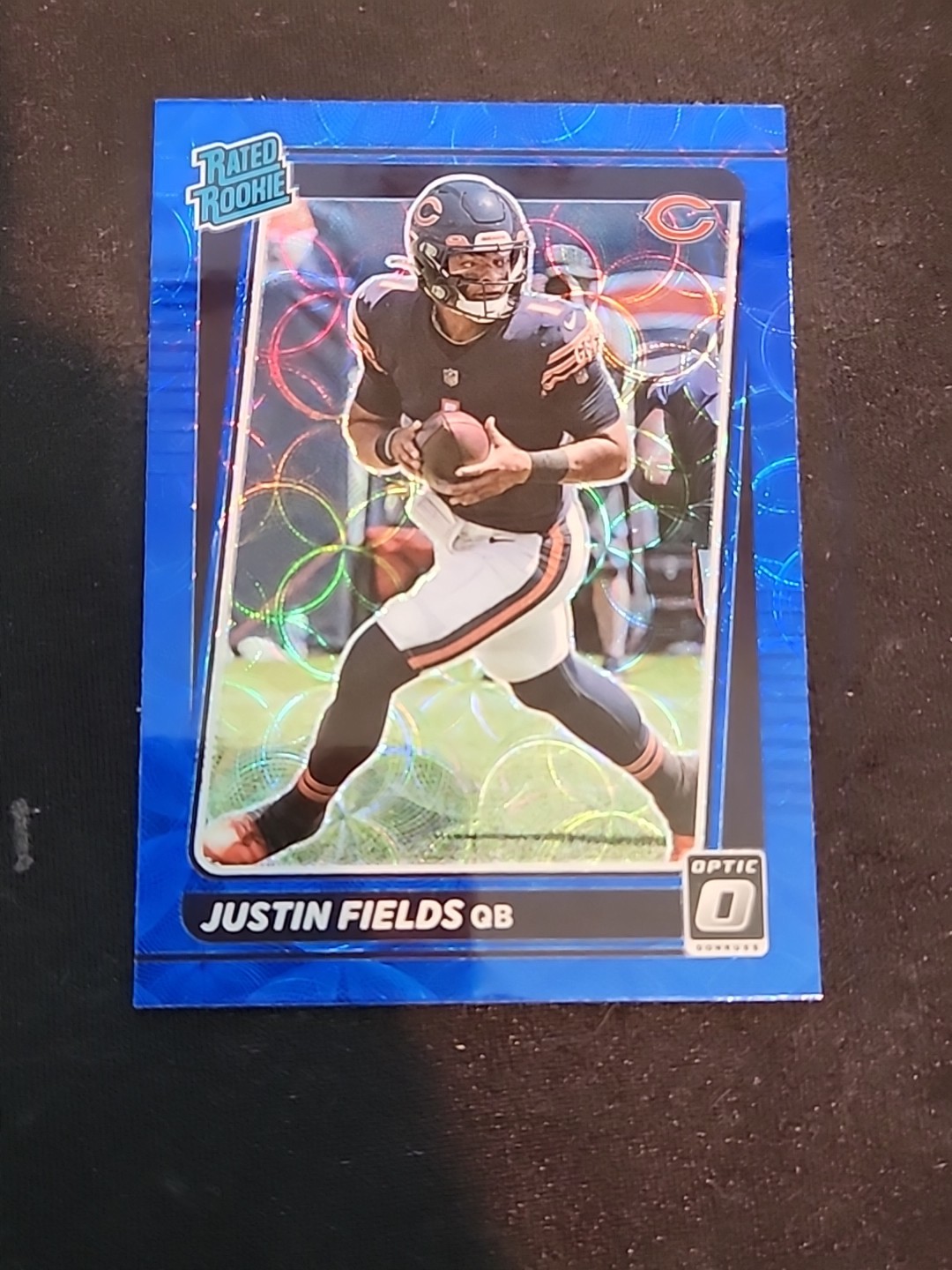 2021 Panini Donruss Optic - Rated Rookie Justin Fields #204 Blue Scope Prizm...
