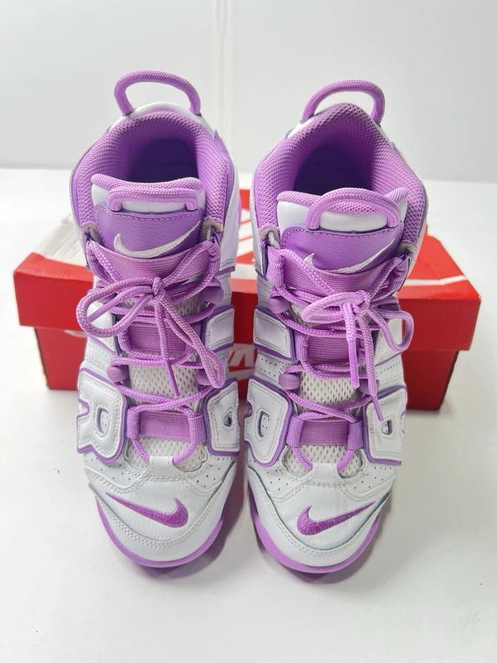 耐克 Air More Uptempo White Rush Fuchsia 尺码 6.5 Y 非常好带盒 — 第 4/4 张图片