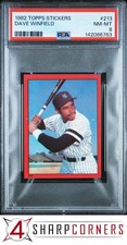 1982 TOPPS STICKERS #213 DAVE WINFIELD YANKEES HOF POP 2 PSA 8