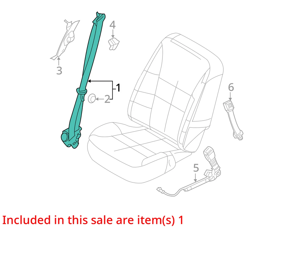 Ремень безопасности передний ковш пассажирский натяжитель подходит для 11-15 MKX 10263523 - Изображение 4 из 4