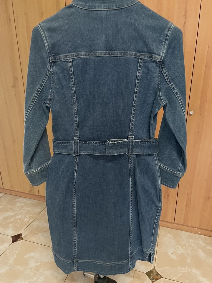 Vestido Camisa Denim Azul Mercado Negro Casa Blanca Talla 2P Foto 3 de 4