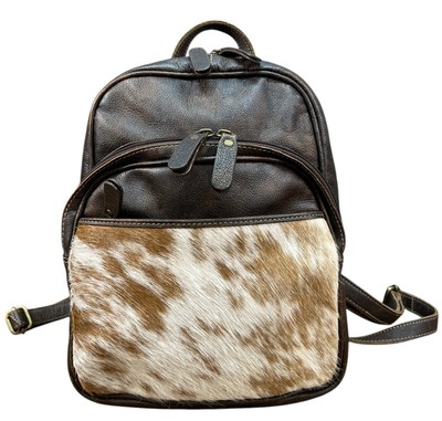 Leather Cow Hide Fur Unbranded Mini Backpack Western Cowgirl Southwest