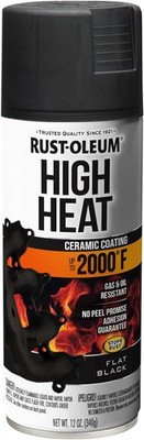 Rust-Oleum 248903 Automotive High Heat Spray Paint, 12 Oz, Flat Black