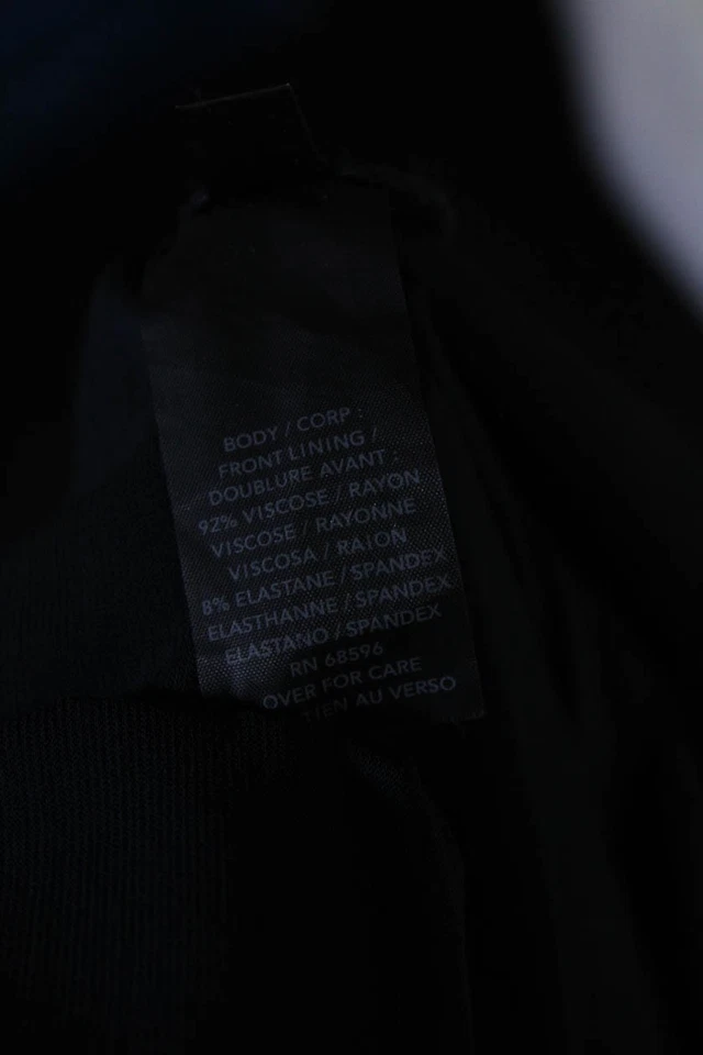 Blusa Pullover Donna Karan Mujer Cuello Redondo Sin Mangas Top Azul Marino Talla S Foto 4 de 4