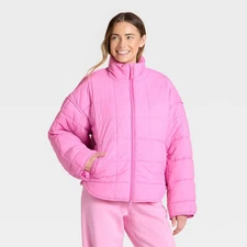 Women's Oversized Quilted Puffer Jacket - JoyLab