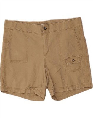 Dockers Curvy mittelhohe Damen-Cargoshorts US 14 XL W36 beige Baumwolle YI03