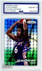 Julius Erving 2014-15 Panini Prizm Blue & Green Autograph Card #163 PSA/DNA 10