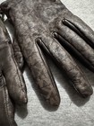 Michael Kors Women’s M Leather Logo Gloves Black/Brown Wrist Zip Cuff — photo 4