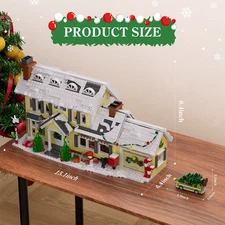 Christmas Holiday House Building Set Christmas Holiday Snow Village Blocks Toys 