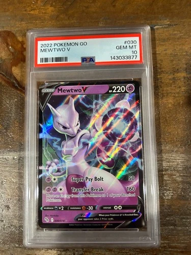 POKEMON 2022 Go MEWTWO V #030 PSA 10 Gem Mint RARE