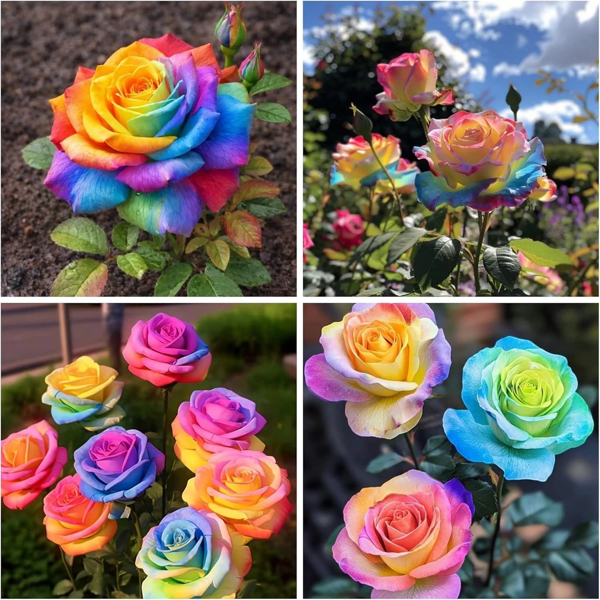 rainbow roses plants products for sale | eBay