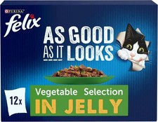 FELIX As Good it Looks Vegetable in Jelly Wet Cat Food 85 g (Pack of 48)  5.71 per kilo