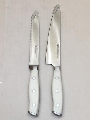 HENCKELS Forged Accent Razor-Sharp 2-pc Compact Chef Knife Set, White Handle