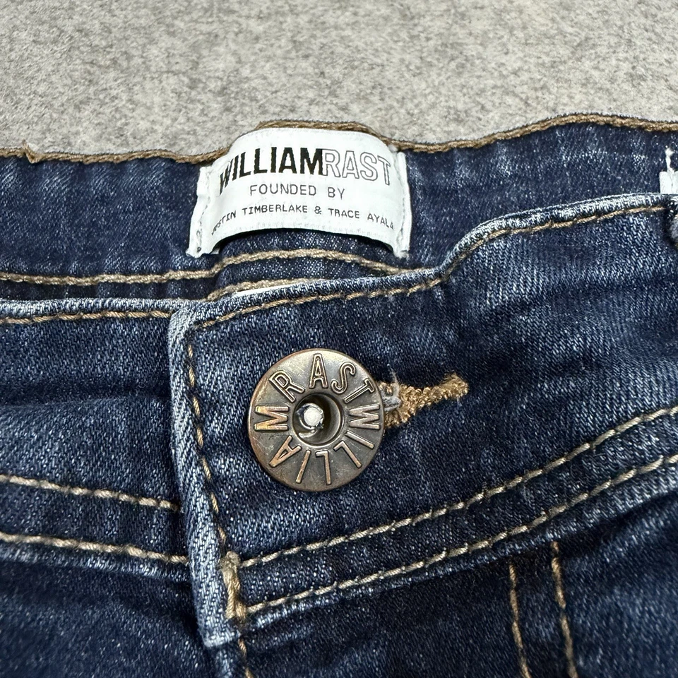 William Rast Straight Leg Jeans Men's Size 34x30 (Actual Fit 35x28.5) Blue Denim - Image 4 of 4