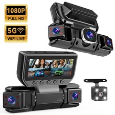 4-Kanal Dashcam Auto Vorne Hinten und Innen 1080P Dash Cam Nachtsicht G-Sensor