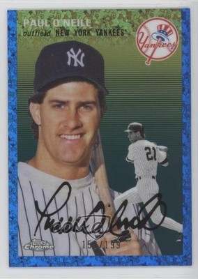 2023 Chrome Platinum Anniversary Blue Mini-Diamond Refractor Paul O'Neill 2qw