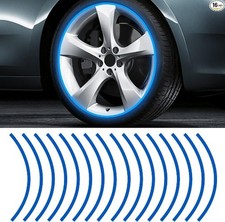 16PCS Reflective Wheel Rim Decal Sticker for 17''-19'' Rims, Unive Color: Blue