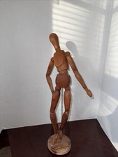 VTG wooden Portable artist's mannequin, articulated figure or lay figure 18 Inch