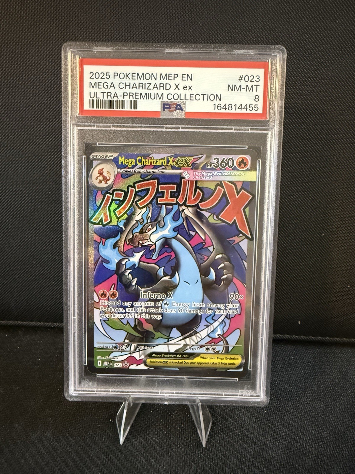 2025 Pokemon TCG PSA 8 Mega Charizard X ex #023 ME Charizard UPC Promo NM-MT