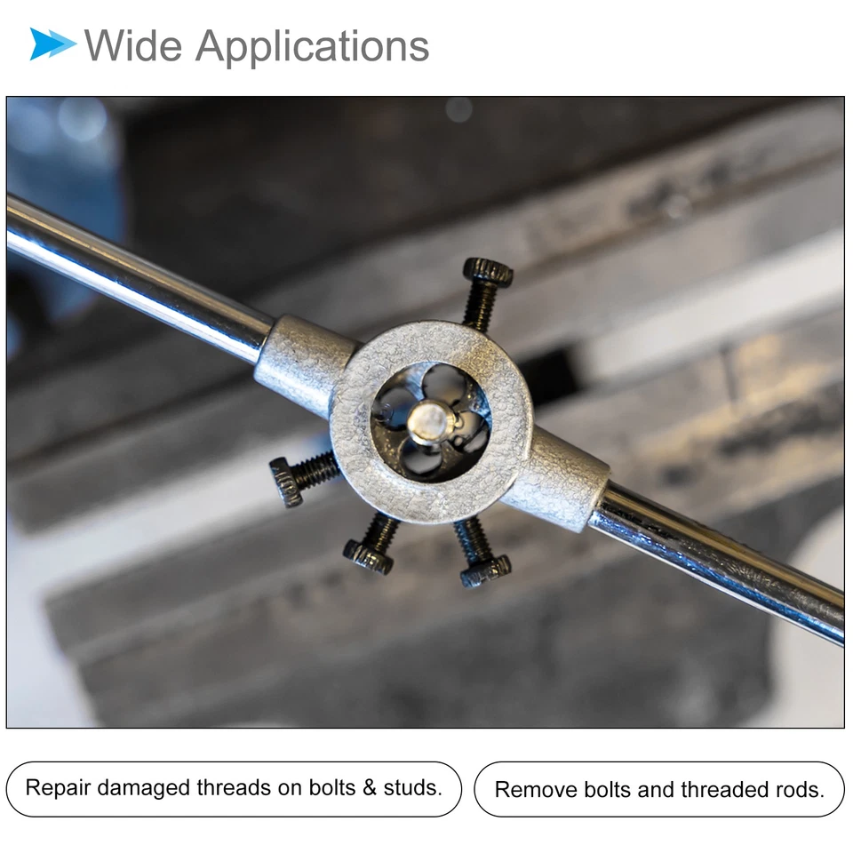 M7-M9 / 13mm-25mm (Outside Dia) Round Die Stock Wrench Nickel Plated - Image 3 of 4