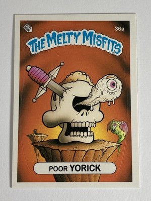 Buff Monster Melty Misfits Series 2 Trading Cards Stickers - POOR YORICK 36a